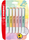 STABILO swing cool Pastel Highlighter  - Assorted Colours - Pack of 6