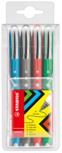 STABILO Worker Rollerball Pen - Assorted Colours (Pack of 4)