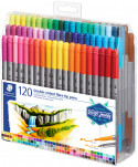 Staedtler Double Ended Fibre Tip Pens - Assorted Colours (Wallet of 120) - Picture 1