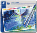 Staedtler Karat Aquarell Watercolour Pencils - Assorted Colours (Tin of 36)