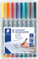 Staedtler Lumocolor Nonpermanent Pens - Superfine - Assorted Colours (Pack of 8)