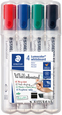 Staedtler Lumocolor Whiteboard Marker - Chisel Tip - Assorted Colours (Pack of 4)