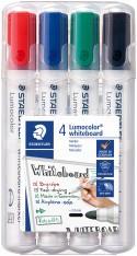 Staedtler Lumocolor Whiteboard Marker - Bullet Tip - Assorted Colours (Pack of 4)