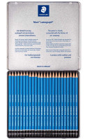Staedtler Mars Lumograph Pencils - Assorted Grades (Tin of 24) - Picture 1