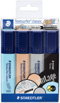 Staedtler Textsurfer Highlighter - Assorted Colours (Wallet of 4)