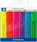 Staedtler Textsurfer Classic Highlighter - Assorted Colours (Wallet of 6)