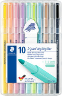 Staedtler Triplus Textsurfer Highlighter - Assorted Pastel Colours (Wallet of 10)