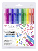 Tombow TwinTone Dual Tip Markers - Rainbow Colours (Pack of 12)