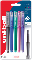 Uni-Ball UF-222-07 Eraseable Capped Gel Pen - Assorted Colours (Pack of 5)