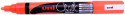 Uni-Ball PWE-5M ChalkGlass Marker - Bullet Tip - Fluorescent Orange