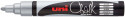 Uni-Ball PWE-5M ChalkGlass Marker - Bullet Tip - Silver