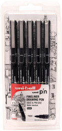 Uni-Ball Pin Drawing Pens - 0.1mm, 0.2mm, 0.3mm, 0.5mm, 0.8mm