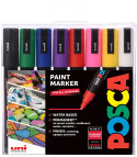 POSCA PC-5M Medium Bullet Tip Marker Pens - Starter Colours (Pack of 8)