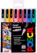 POSCA PC-3M Fine Bullet Tip Marker Pens - Pastel Colours (Pack of 8)