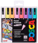 POSCA PC-5M Medium Bullet Tip Marker Pens - Pastel Colours (Pack of 8)