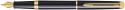 Waterman Hemisphere Fountain & Ballpoint Pen Set - Gloss Black Gold Trim in Luxury Gift Box - Picture 2