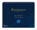 Waterman Large Ink Cartridge - Serenity Blue (Pack of 8)