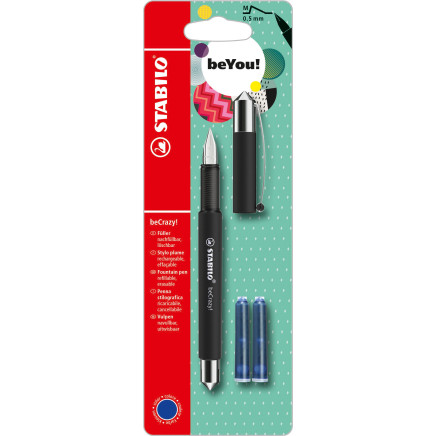 STABILO beCrazy! Fountain Pen - Uni Colors - Black - Picture 1