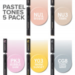 Chameleon Blendable Marker Pens - Pastel Tones (Pack of 5) - Picture 1