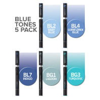 Chameleon Blendable Marker Pens - Blue Tones (Pack of 5) - Picture 1