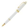 Cross Bailey Light Fountain Pen - White Resin with Gold Plated Trim - Picture 1