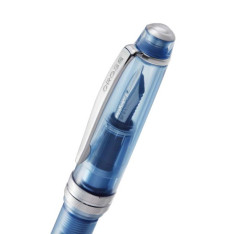 Cross Bailey Light Fountain Pen - Translucent Navy-Blue Resin Bright Chrome Trim (Extra Fine) - Picture 1