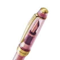 Cross Bailey Light Fountain Pen - Translucent Pink Sapphire Resin with Gold Trim (Extra Fine) - Picture 1