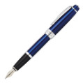 Cross Bailey Fountain Pen - Blue Lacquer Chrome Trim - Picture 1