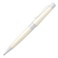 Cross Beverly Ballpoint Pen - Pearlescent White Lacquer Chrome Trim - Picture 1