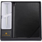 Cross Calais Ballpoint Pen - Satin Chrome in Luxury Gift Box with Free Black Journal - Picture 1