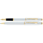 Cross Century II Fountain & Ballpoint Pen Set - Medalist Chrome & Gold - Picture 1