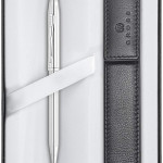 Cross Century II Ballpoint Pen - Lustrous Chrome in Luxury Gift Box with Free Black Pen Pouch - Picture 1