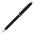 Cross Century II Ballpoint Pen - Black Lacquer Gold Trim - Picture 1