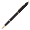 Cross Century II Rollerball Pen - Black Lacquer Gold Trim - Picture 1