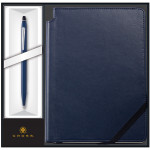 Cross Click Ballpoint Pen - Midnight Blue Chrome Trim with Free Blue Journal - Picture 1
