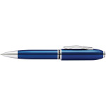 Cross Peerless Ballpoint Pen - Quartz Blue Engraved Lacquer with Platinum-plated Trim - Picture 1