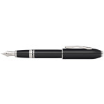 Cross Peerless Fountain Pen - Obsidian Black Lacquer with Platinum-plated Trim - Picture 1