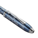 Cross Townsend Zodiac Ballpoint Pen - Year of the Snake - Blue Lacquer Chrome Trim - Picture 1