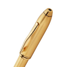 Cross Townsend Ballpoint Pen - 23KT Gold-plated Diamond Pattern with 23KT Gold-plated Trim - Picture 1