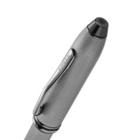 Cross Townsend Ballpoint Pen - Slate Gray Engraved Diamond Pattern with Slate Gray Trim - Picture 1