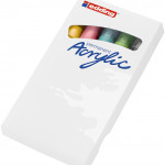 Edding 5100 Acrylic Paint Markers - Bullet Tip - Medium - Pastel Colours (Pack of 5) - Picture 3
