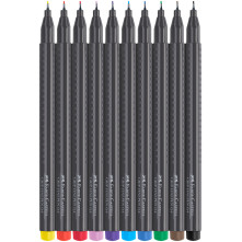 Faber-Castell Grip Finepen - Assorted Colours (Wallet of 10) - Picture 1