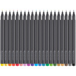 Faber-Castell Grip Finepen - Assorted Colours (Wallet of 20) - Picture 1