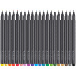 Faber-Castell Grip Finepen - Assorted Colours (Wallet of 20) - Picture 1