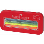 Faber-Castell Jumbo Grip Colouring Pencils - Assorted Neon & Metallic Colours (Tin of 10) - Picture 1