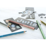 Faber-Castell Jumbo Grip Colouring Pencils - Assorted Metallic Colours (Pack of 5) - Picture 2