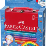 Faber-Castell Jumbo Grip Colouring Pencils - Assorted Colours with Paint Brush & Water Pot - Picture 1