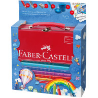 Faber-Castell Jumbo Grip Colouring Pencils - Assorted Colours with Paint Brush & Water Pot - Picture 1