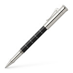 Graf von Faber-Castell Classic Anello Rollerball Pen - Black Platinum Trim - Picture 1