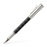 Graf von Faber-Castell Classic Anello Fountain Pen - Black Platinum Trim - Picture 1